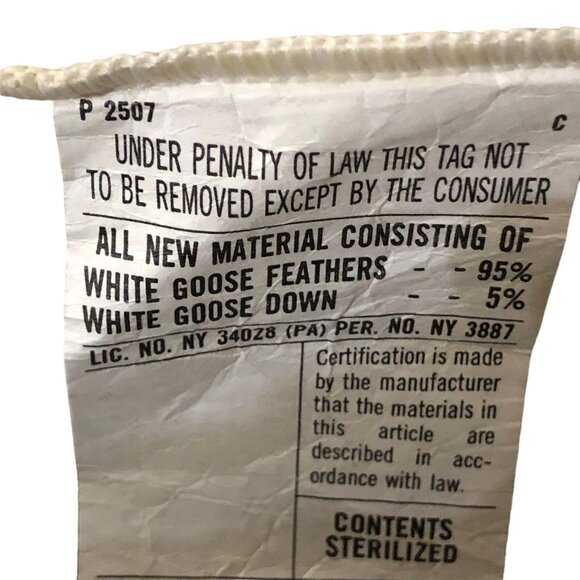 Holland Home Fashions Feather Pillow Used Standard Size Farmhouse - Picture 4 of 8